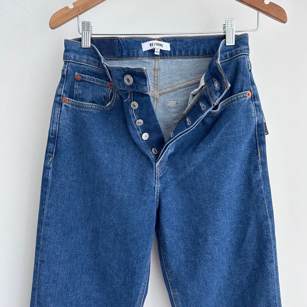 Re/Done Jeans Womens 27 High Rise Skinny Boot Western Rinse Stretch - Picture 5 of 14